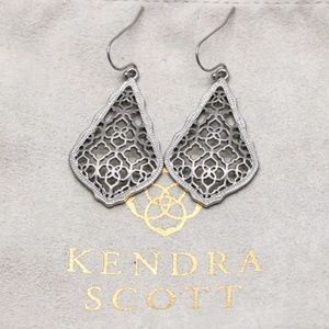 Kendra Scott "Addie" Silver Filigree Drop Earrings